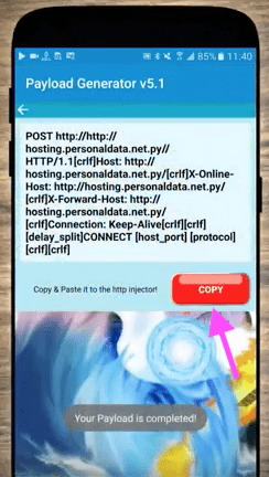 como crear y generar payload tigo digicel apk 2019