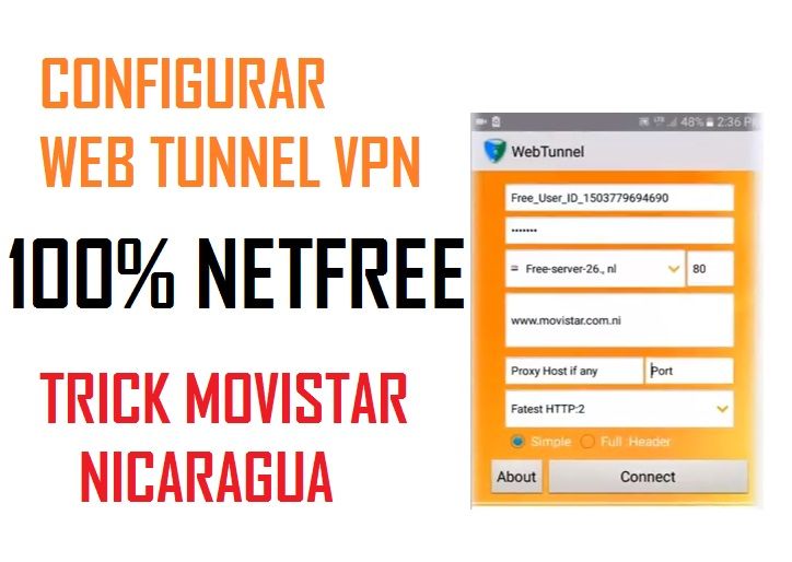 configuracion web tunnel movistar nicaragua 2019