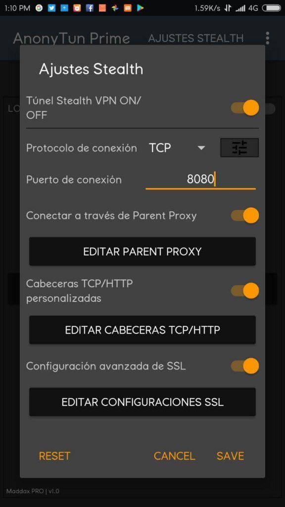 configurar anonytun movistar panama internet free