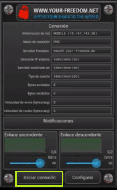iniciar conexion your freedom 2019