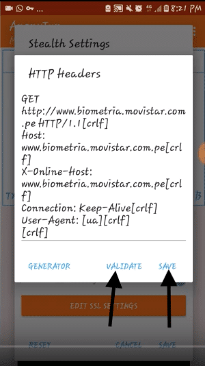 netfree payload biometria movistar anonytun pro