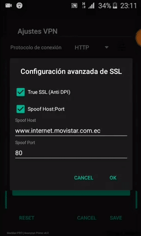 nueva configuracion anonytun movistar ecuador 2019 netfree