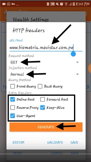 payload biometria movistar para anonytun prime