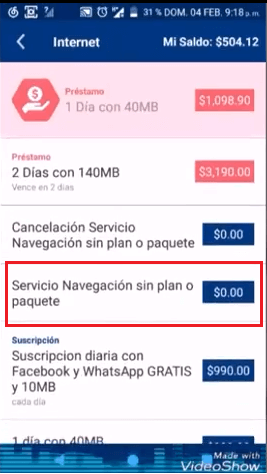 bug falla error de tigo shop apk netfree