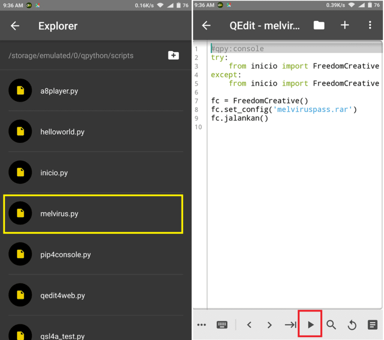 internet gratis script qpython para movistar
