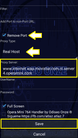 trick movistar nicaragua 2019 opera mini handler