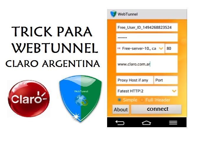 tener internet sin saldo claro argentina configurar webtunnel