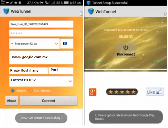 internet gratis web tunnel weex